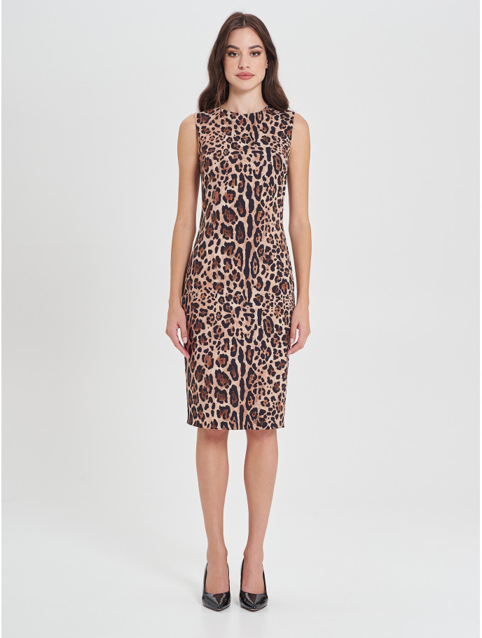 RINASCIMENTO VESTIDO DE TUBO CON ESTAMPADO ANIMAL PRINT