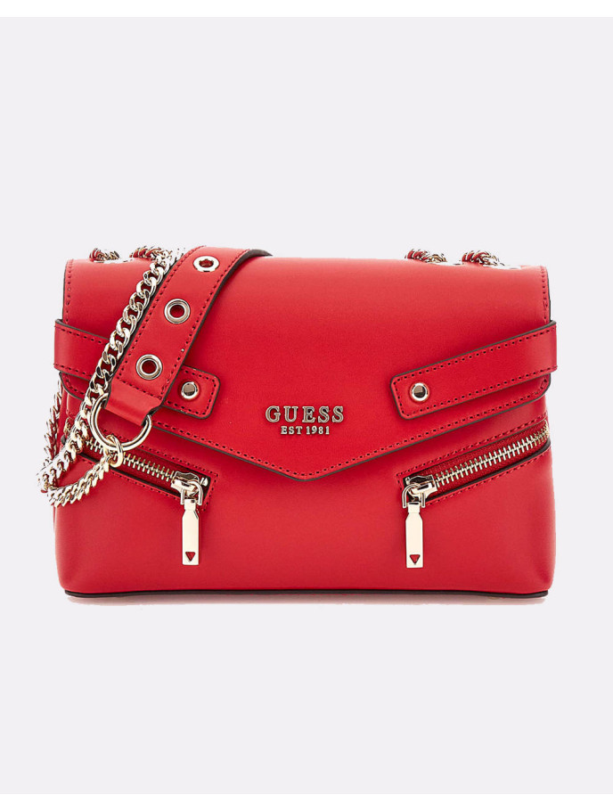 GUESS BOLSO BANDOLERA TRISSA  CON ASA Y CADENA DORADA