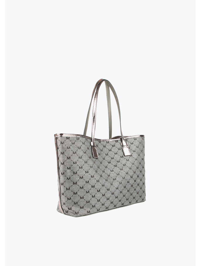 LOLA CASADEMUNT BY MAITE  BOLSO SHOPPER GRIS MONOGRAMA